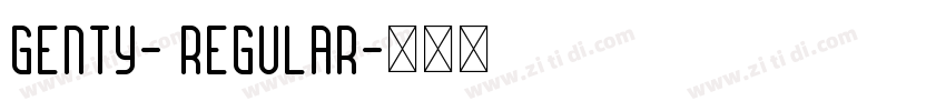 genty- regular字体转换
